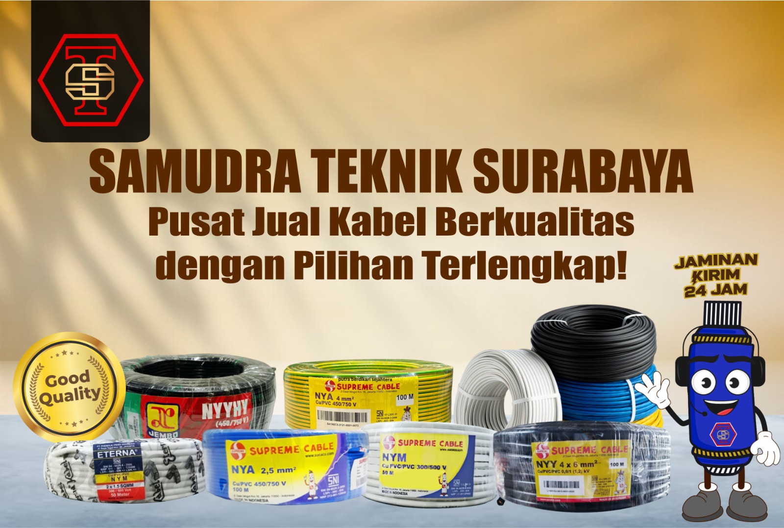 Samudra Teknik Surabaya: Pusat Jual Kabel Berkualitas dengan Pilihan Terlengkap!